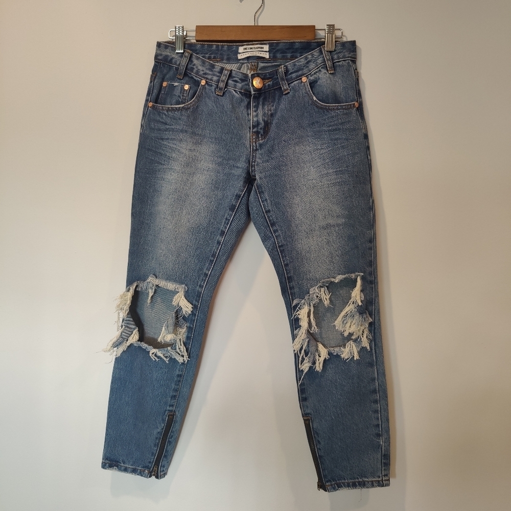 ONE X ONE TEASPOON DISTRESSED WOMEN JEANS
